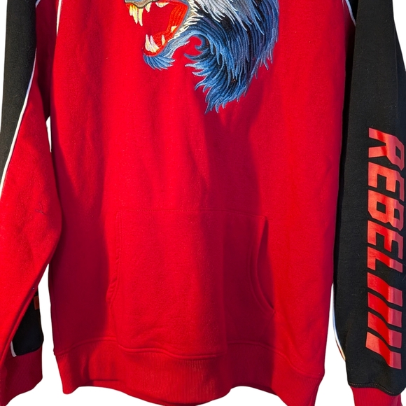 NWT Rebel Minds Fierce Red and Black Hoodie Mens XL Casual Skater Street - Picture 3 of 5